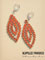 Hand-made ballroom earrings-orange