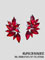 AC0514 Red big stones earrings