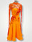 Yarina orange/red ballroom dance dress size S/M in stock