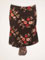RJ017B-Black flower printed tango skirt 