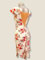 Silvie- Romantic flower prints Tango latin dance dress
