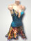 Meteor electic tursuoise blue latin dance dress design size XS/S