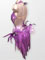 Lavandula purple long feather latin dance dress, size S/M