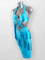 Acela-blue bra cup style fringe dress 