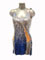 Bianna, beautiful shiny blue to silver latin dance dress, size S/M in stock 