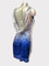 Bianna, beautiful shiny blue to silver latin dance dress, size S/M in stock 