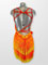 Bruna, grading orange to yellow layered fringe dress 