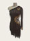 Viviana latin black leopard and gold dance dress, size S/M/L