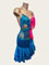 Nova blue and fuchsia latin fringe dance dress 