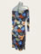 Donna black printed tropical flower tango dress size XS/S