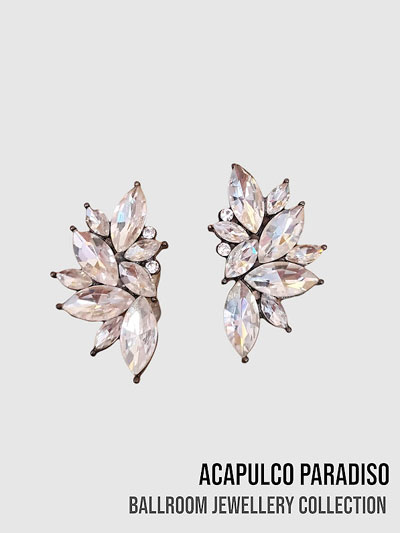 AC0512 Crystal big ballroom dance earrings