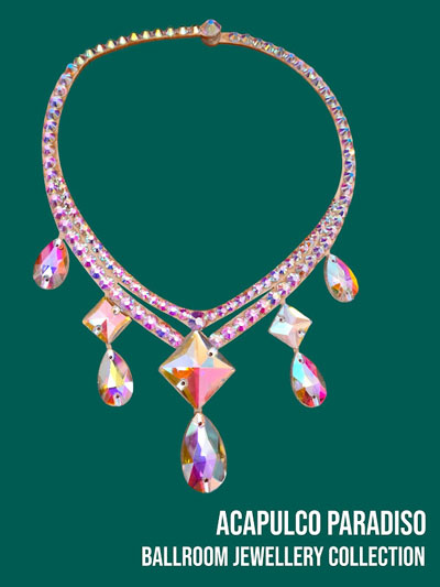 Ballroom glamour necklace with big stones