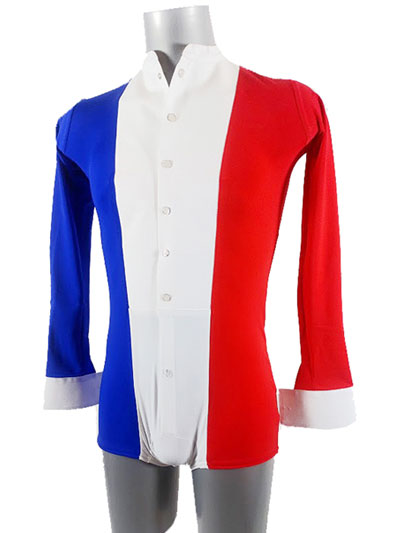 Ballroom standard shirt for tailsuit- French flag