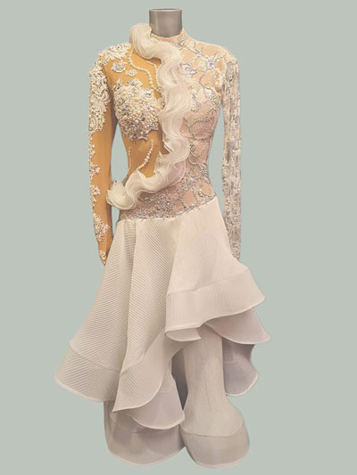Selena original jumpsuit style ballroom dance dress, size S/M/L
