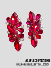 AC0517 Fuchsia big stones earrings