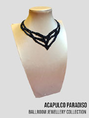 AC0528 Black jetAB necklace