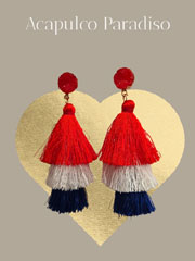 AC0531 French color fringe earrings