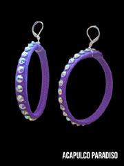 Big purple ring earrings