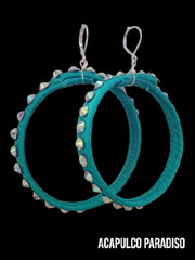 Big turquoise ring earrings