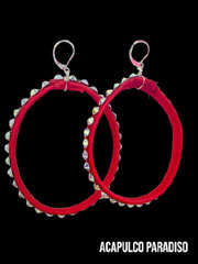 Big red ring earrings