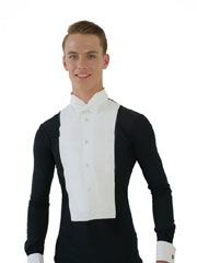 Ballroom standard shirt for tailsuit