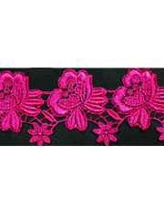 Fuchsia guipure lace