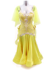 Daisy yellow ballroom dance dress size S/M in stock