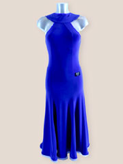 Aya blue ballroom practice dance gown