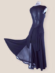 Giselle, original black ballroom practice dance gown